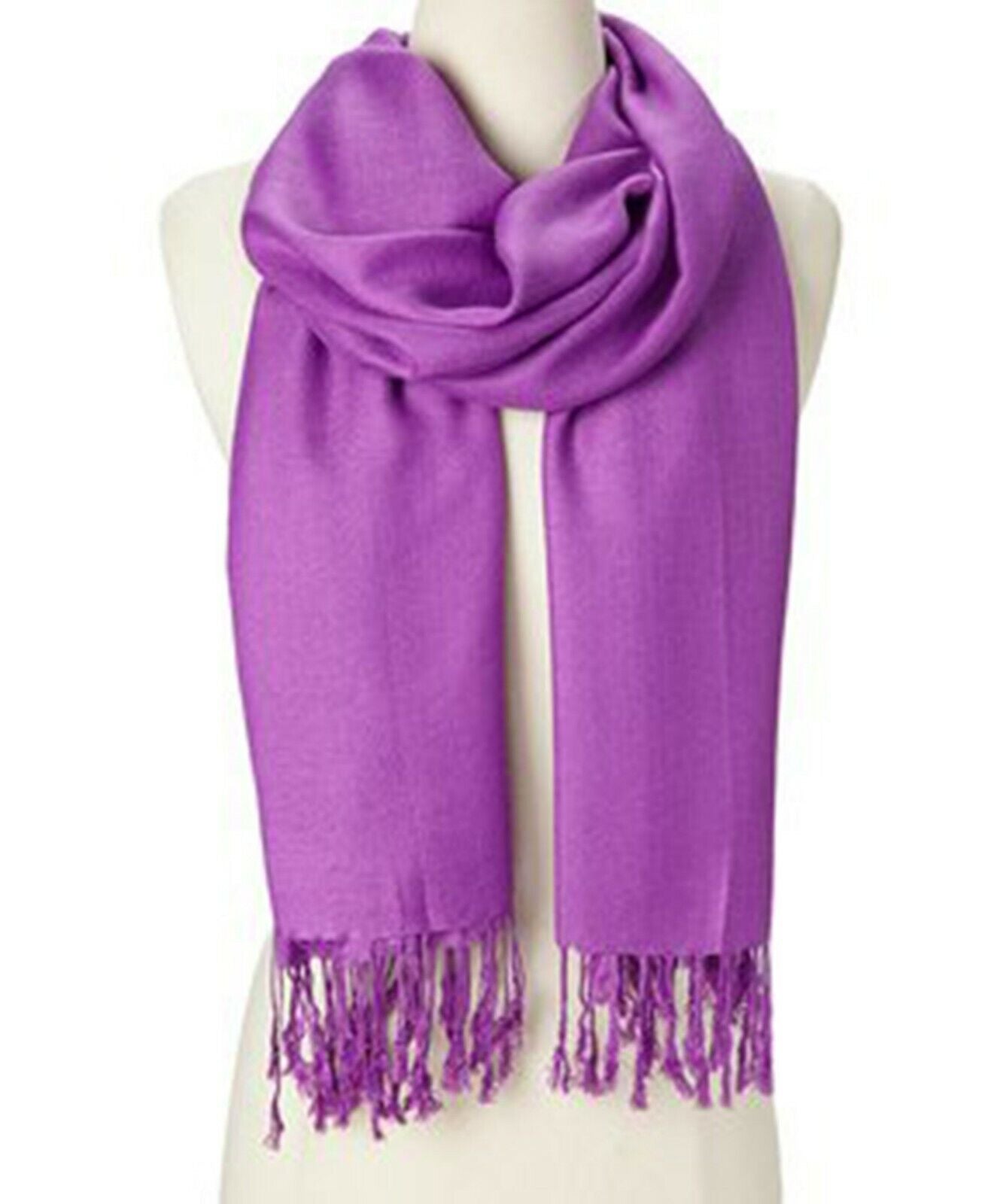 Soft Silk Shawl Wrap Women Pashmina Solid Scarf Stole Cashmere Wool Ladies Scarf