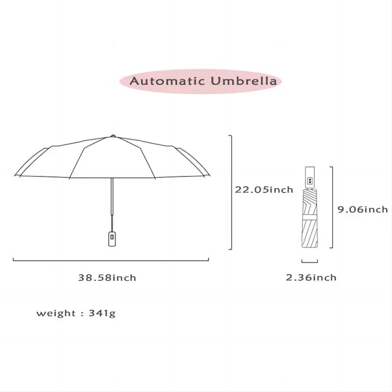 Folding Automatic Mini Umbrella anti UV Rain Sun Umbrella Fashion Portable Wind and Light Proof Women Children Sunshade Umbrella