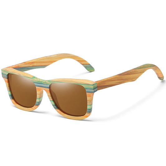 Fashion Skateboard Wood Bamboo Sunglasses Polarized for Women Mens New Brand Designer Wooden Sun Glasses UV400
