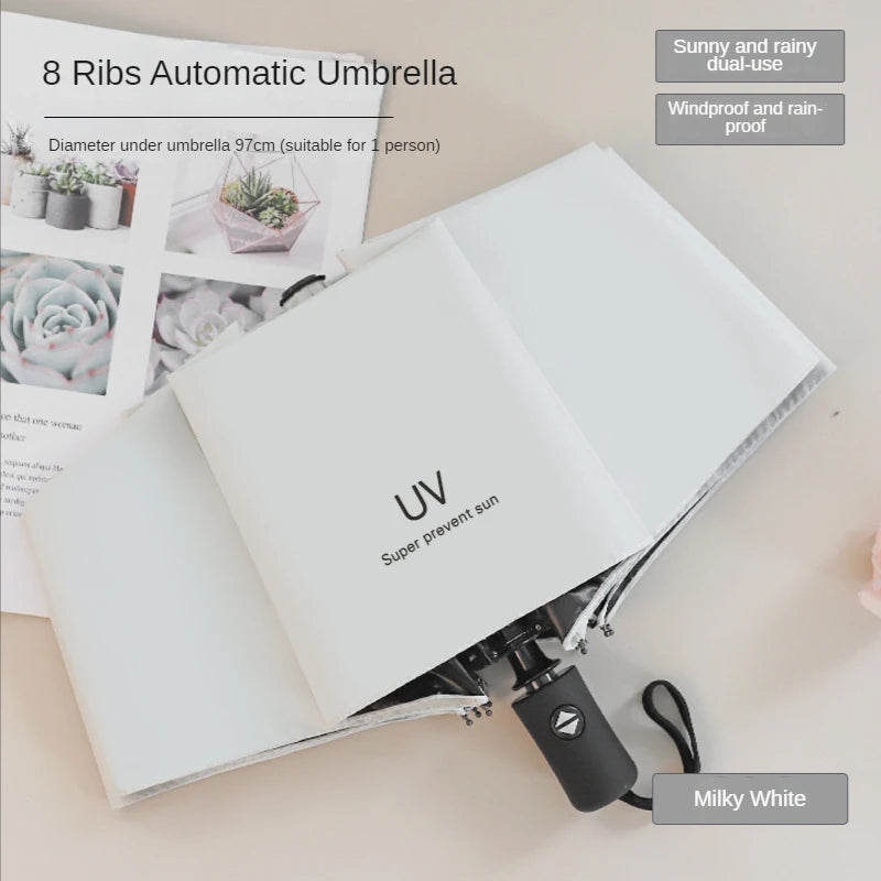 Folding Automatic Mini Umbrella anti UV Rain Sun Umbrella Fashion Portable Wind and Light Proof Women Children Sunshade Umbrella