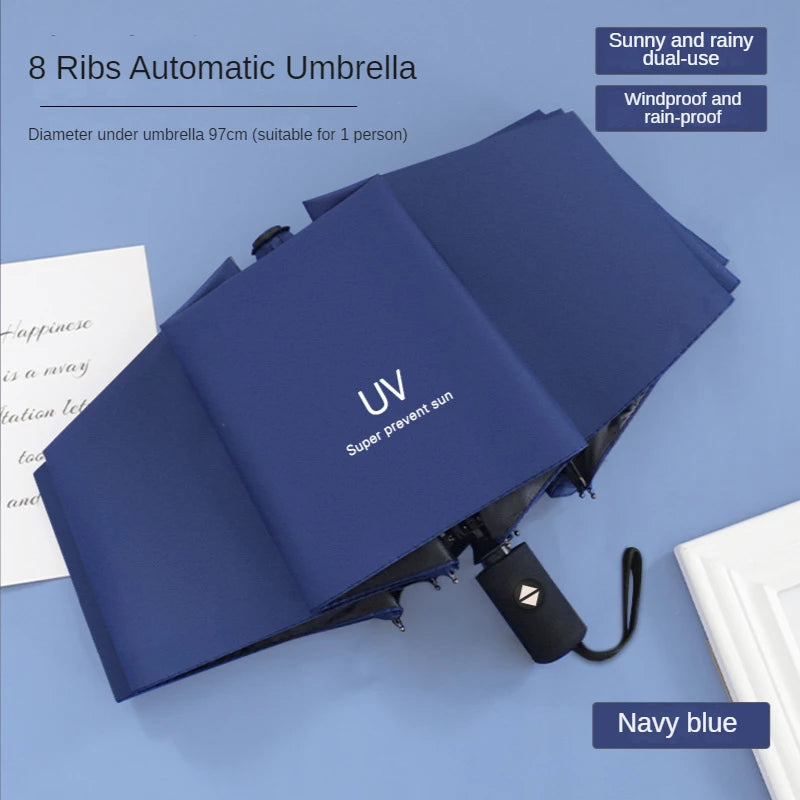 Folding Automatic Mini Umbrella anti UV Rain Sun Umbrella Fashion Portable Wind and Light Proof Women Children Sunshade Umbrella