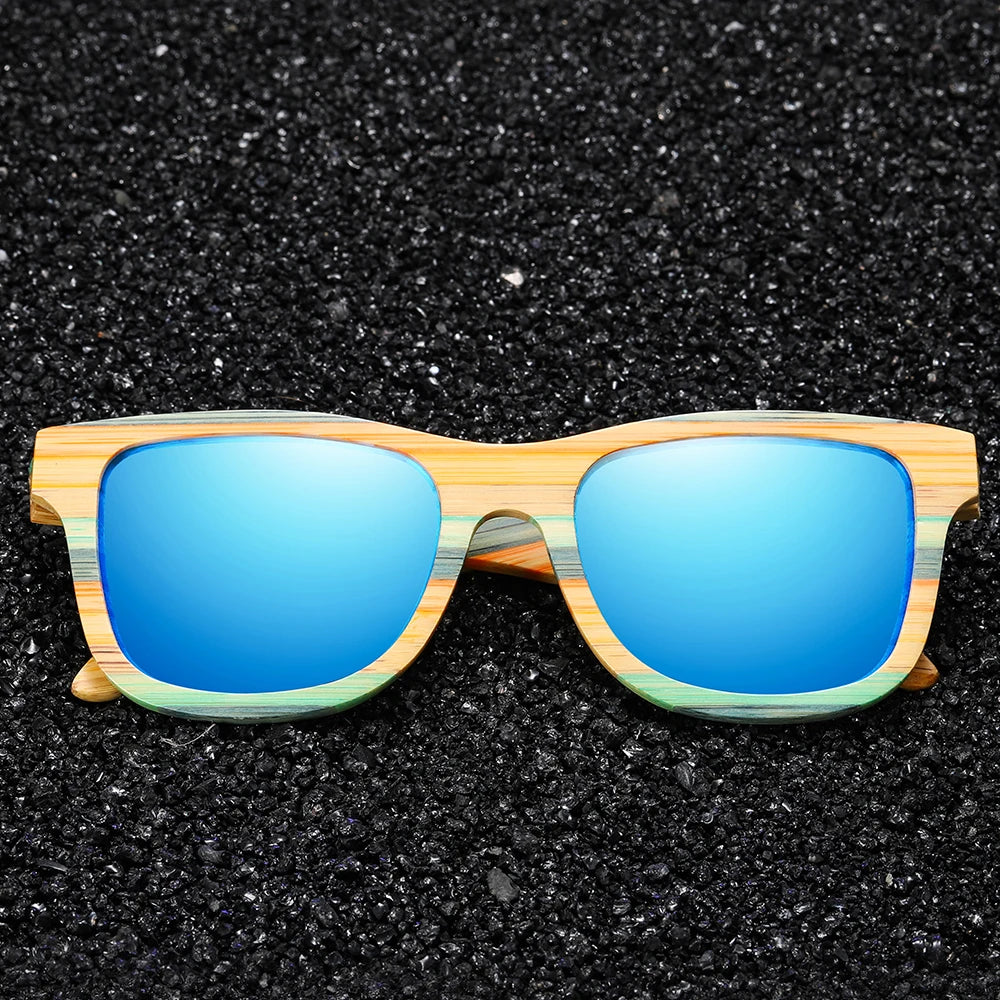 Fashion Skateboard Wood Bamboo Sunglasses Polarized for Women Mens New Brand Designer Wooden Sun Glasses UV400