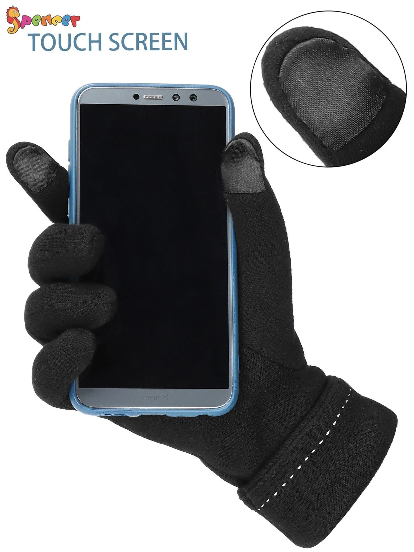 Women'S Winter Gloves Touchscreen Texting Fleece Lined Warm Glove Elastic Cuff Windproof Driving Gloves (Gray)