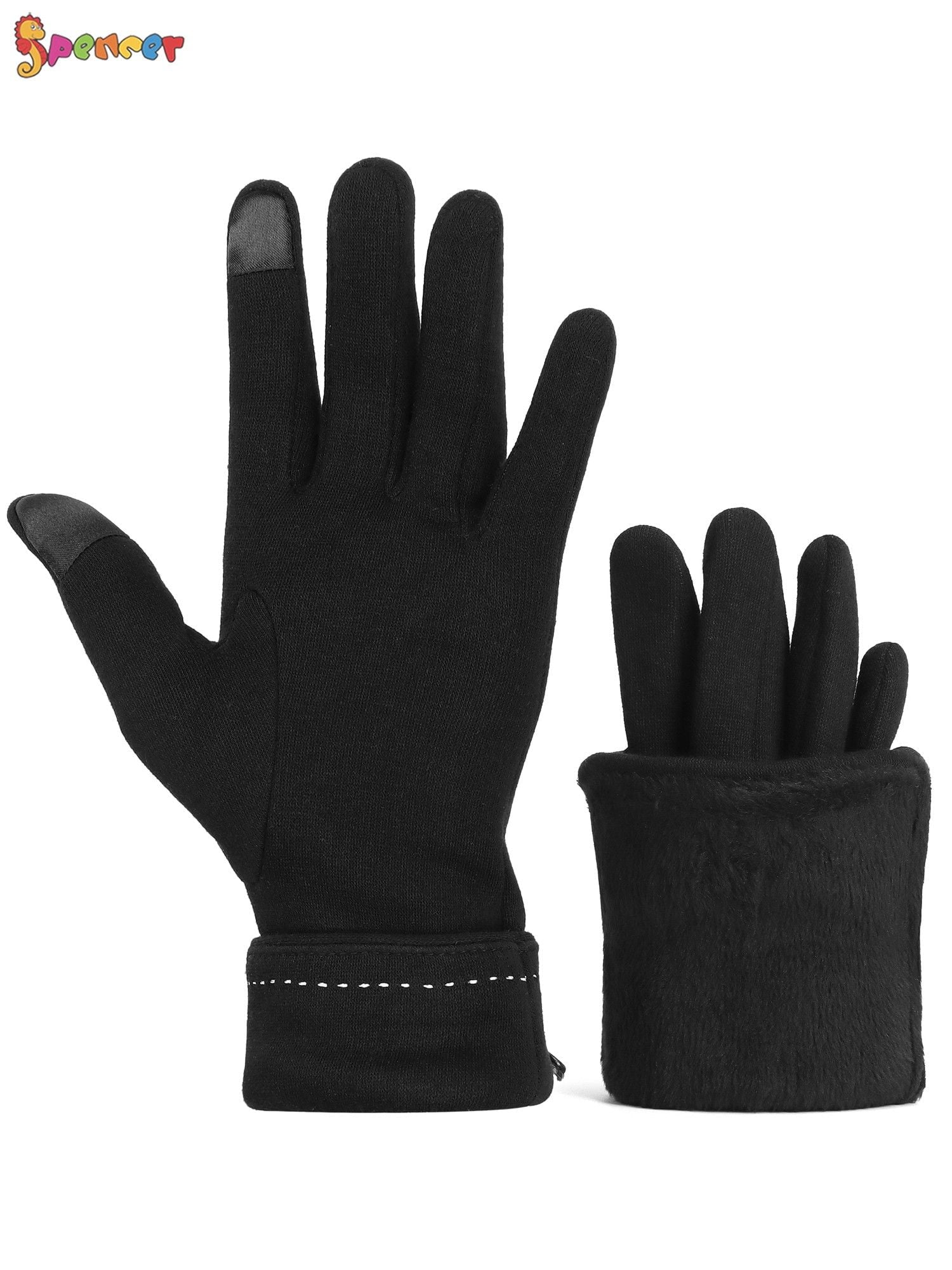 Women'S Winter Gloves Touchscreen Texting Fleece Lined Warm Glove Elastic Cuff Windproof Driving Gloves (Gray)